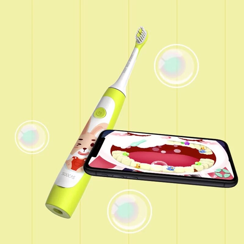 SOOCAS C1 elektryczne szczoteczki robić zębów dla dzieci dzieci dźwiękowy Szczotka zęza pomocą dziecko dziecko elektryczne dźwiękowy ultra dźwiękowy akumulator IPX7 szczotka robić zębów