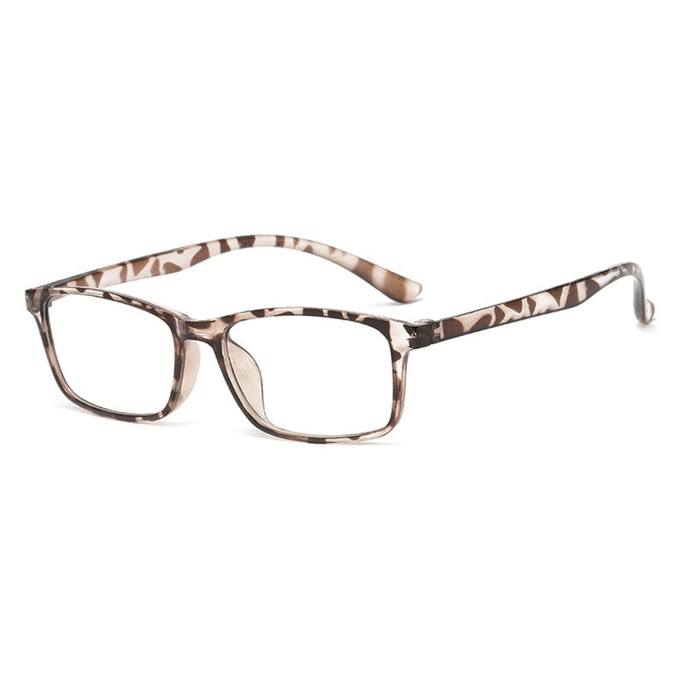 Leopard Print Reading Glasses Anti-Blue Light Reading Glasses Urltra-Light Eye Protection Men Women Eyeglasses +100 +400: WHITE / +100