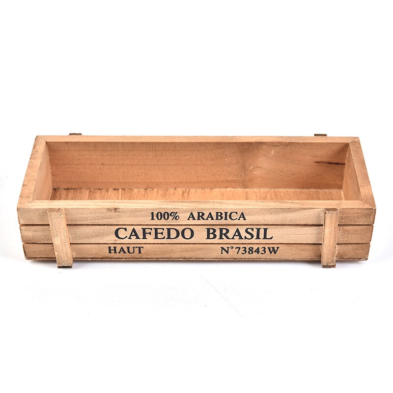 Retro Jewelry Box Desktop Natural Wood Clamshell Storage Hand Decoration Wooden Box Postcard Storage Box: E