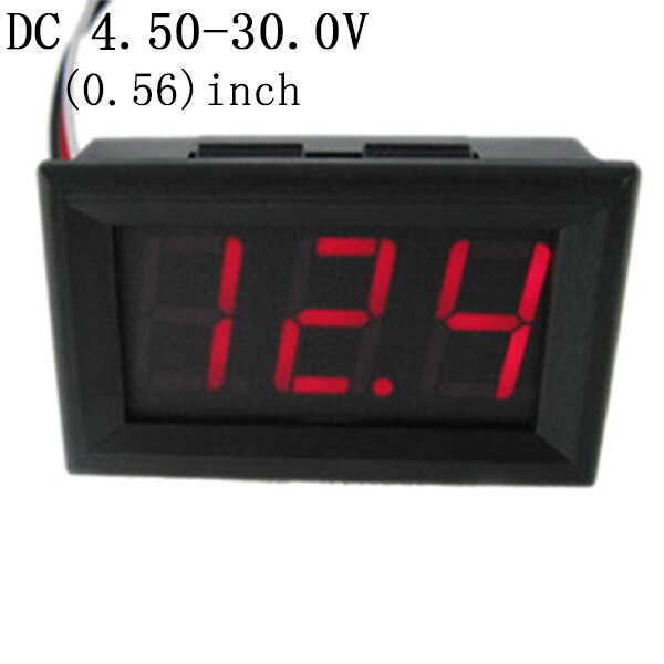 Mini Digitale Voltmeter Ampèremeter 1 Pcs Digitale Display Voltmeter DC4.5-30V Panel Current Meter Tester Led Digitale Display: 1