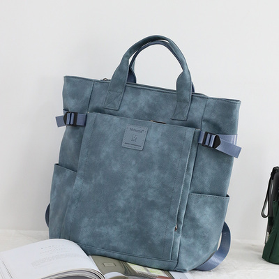 Dames Rugzakken PU Leer Reizen Heren Rugzak grote capaciteit Schooltassen Vrouwelijke grote bakken student laptoptassen rugzak: Blauw