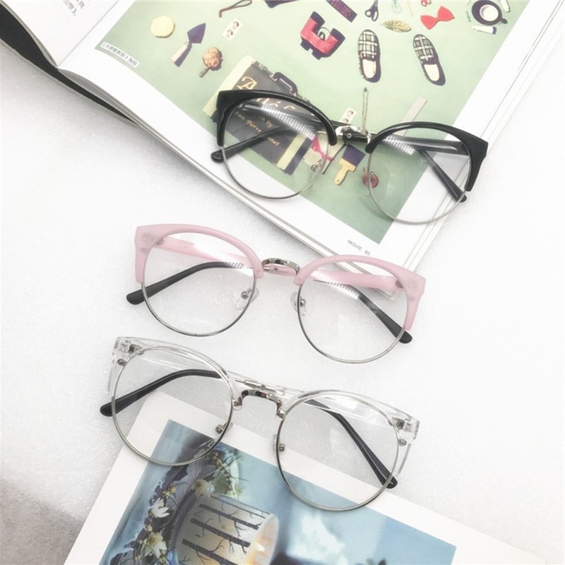 Montura transparente para gafas para hombres y mujeres, gafas Anti-fatiga, Ojo de gato, , gafas de ordenador, lentes de óptica Retro para hombre