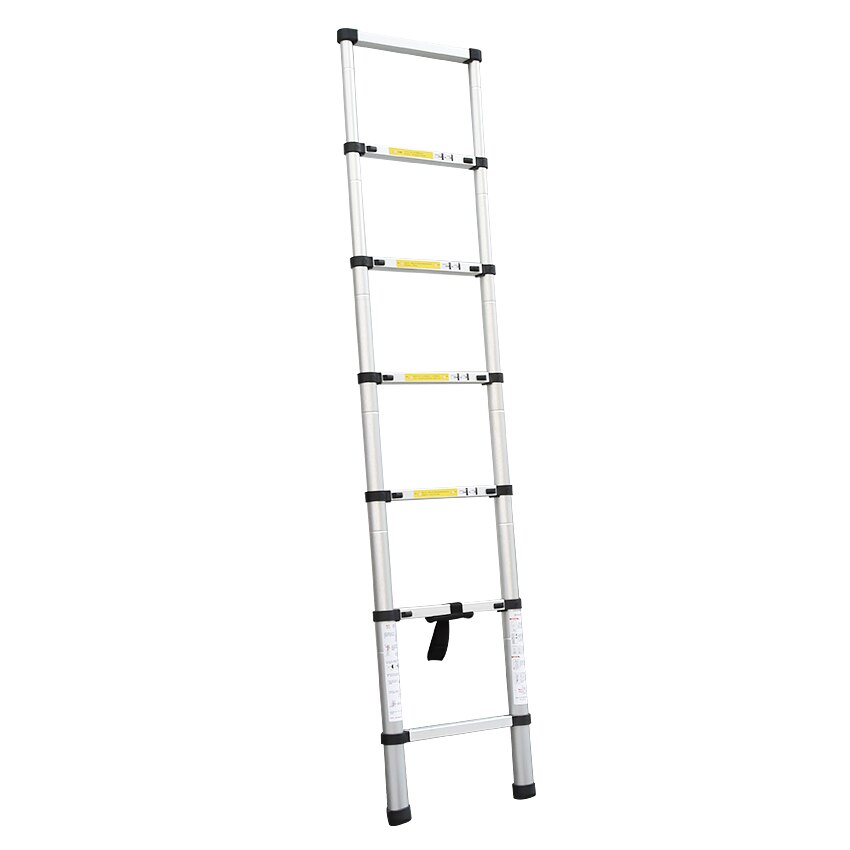 DLT-A Portable Thick Aluminum Alloy Extension Ladder Single-sided Telescoping Straight Ladder 2 Meters 7 Steps Foldable Ladder