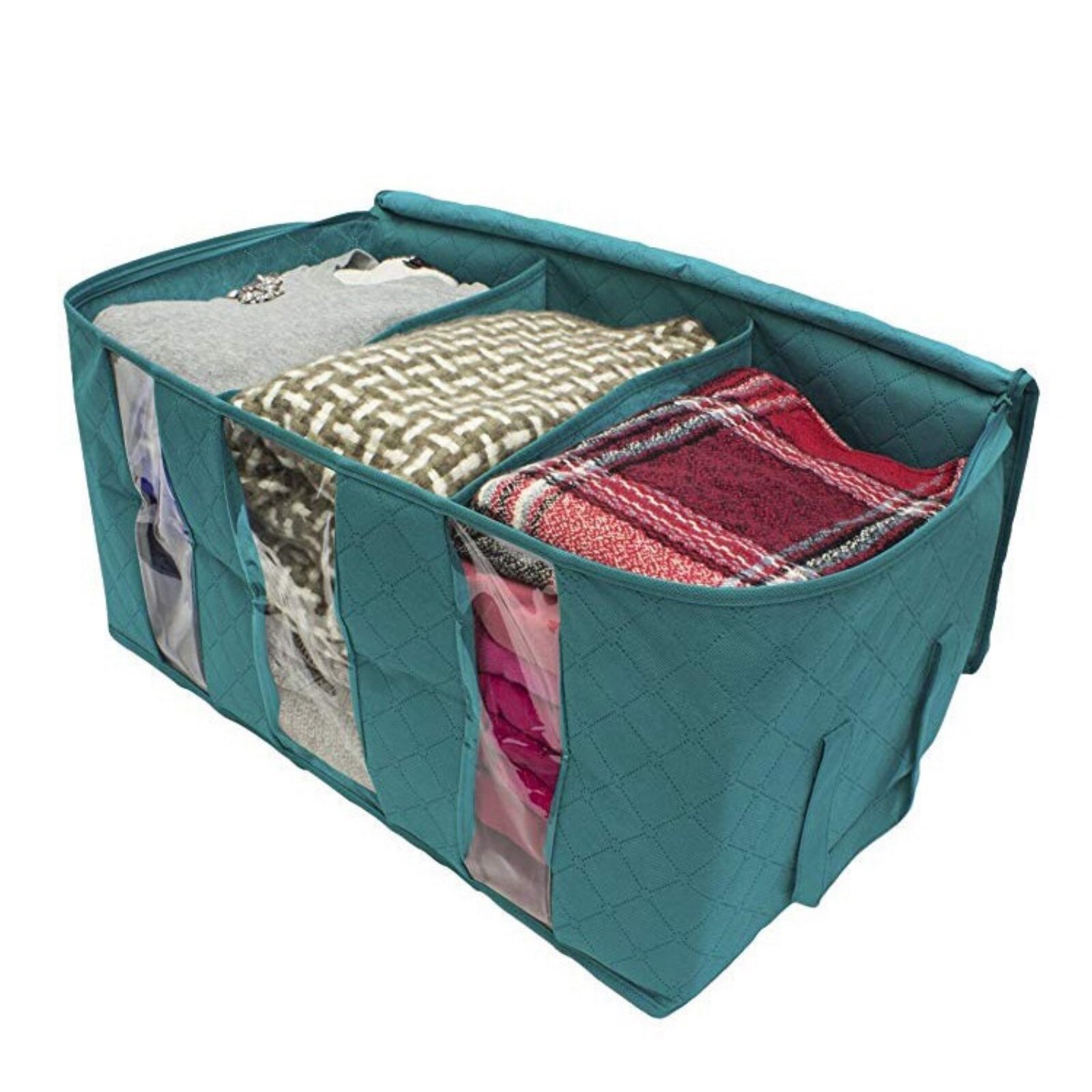 61 × 33 × 31Cm Vouwen Kleren Opbergzakken Garderobe Organisator Niet-geweven Onder Bed Opslag Dozen Items bagage Thuis Leveringen