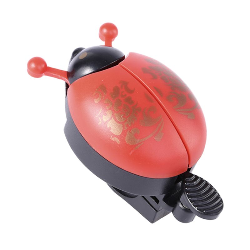Fietsbel van aluminiumlegering, cartoon kever, lieveheersbeestje, bel voor kinderen, fietshoorn: Rood