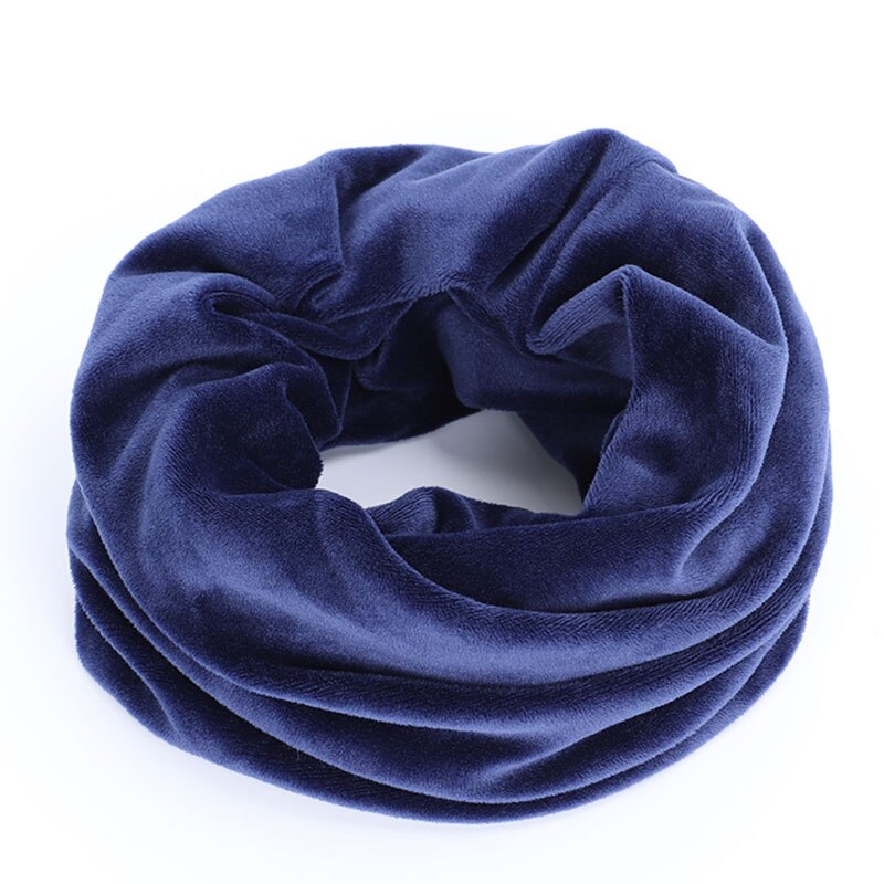 Foulard Snood tricoté pour femme, écharpe d'infinité, et doux, pour cou et câble circulaire, hiver,: Navy