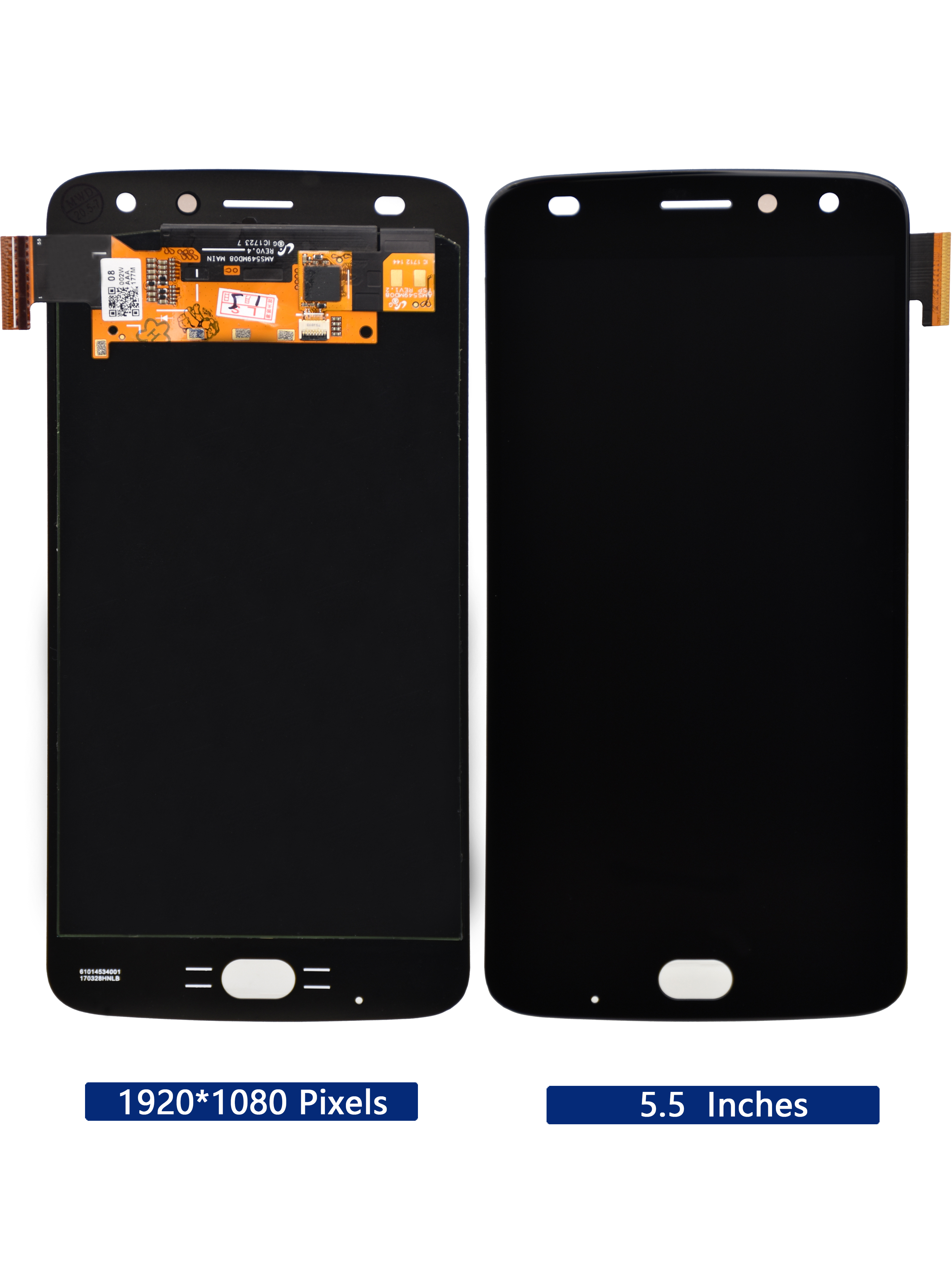 5.5&quot; AMOLED Original For Motorola Moto Z2 Play LCD Display Touch Screen Digitizer Assembly For XT1710-02 XT1710-06 Replacement