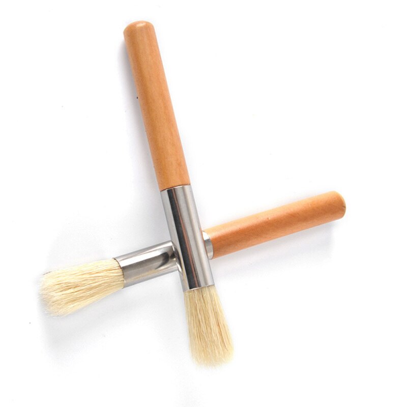 Coffee Machine Grinder Cleaning Brush Bristle Wooden Handle Milk Coffee Powder Brushes Household Bar Cleaning Brush Tool