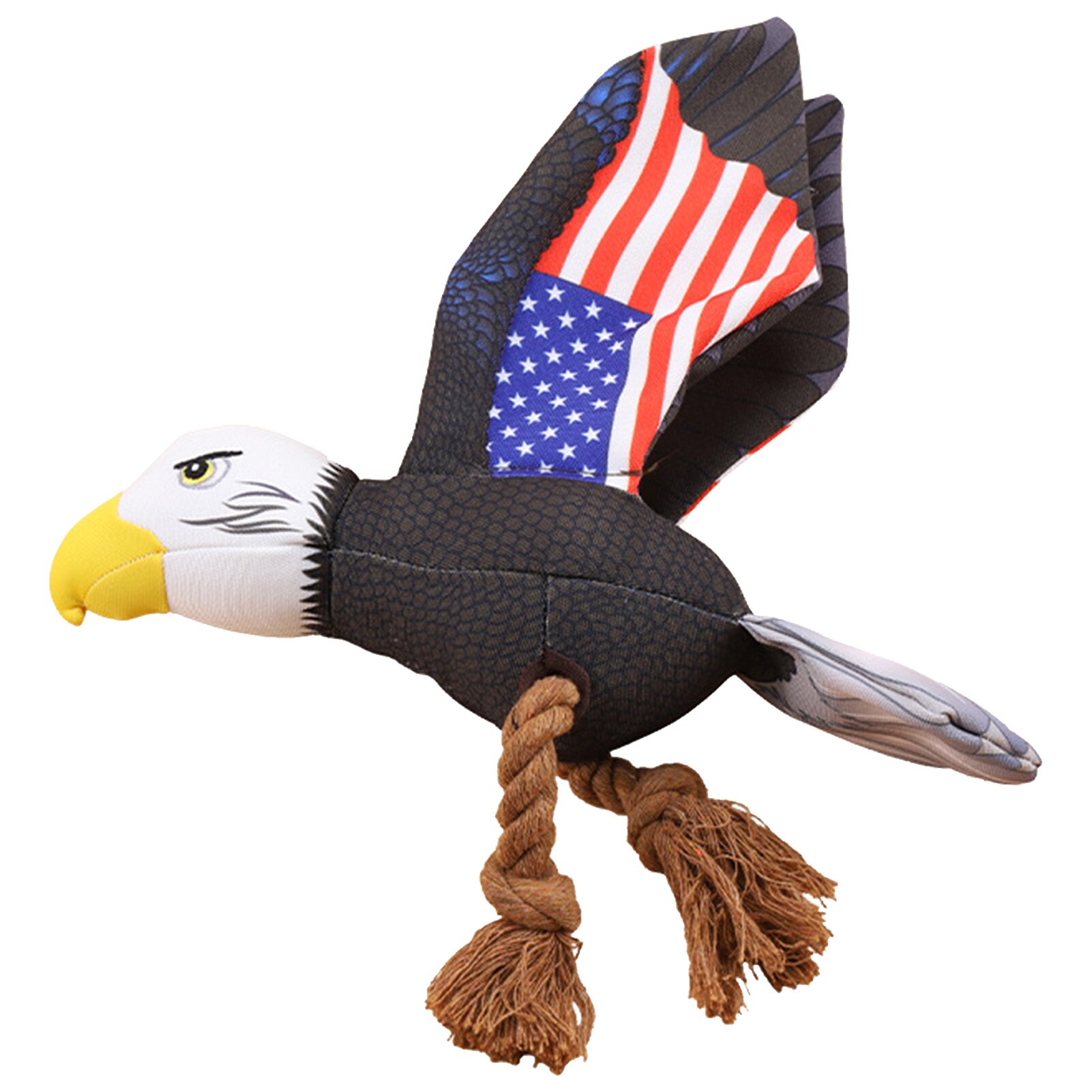 Aquila giocattolo per animali peluche interattivo divertente corda di cotone allevia la vuota cucciolo cigolante giocattoli da masticare addestramento cucciolo di animale domestico forniture regali 2021: Eagle