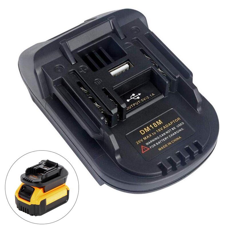 1Pc Upgrade Vervanging DCB200 Usb Batterij Adapter Voor 20V Dewalt Milwaukee M18 Converteren Naar Makita 18V