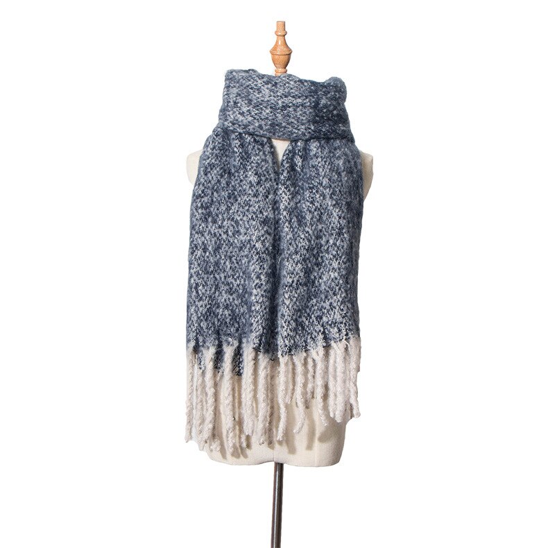 Gros sable gland pince fleur couleur correspondant écharpe châle épaississement écharpe écharpe femmes hiver Sjaals Voor Dames femmes écharpe: 9