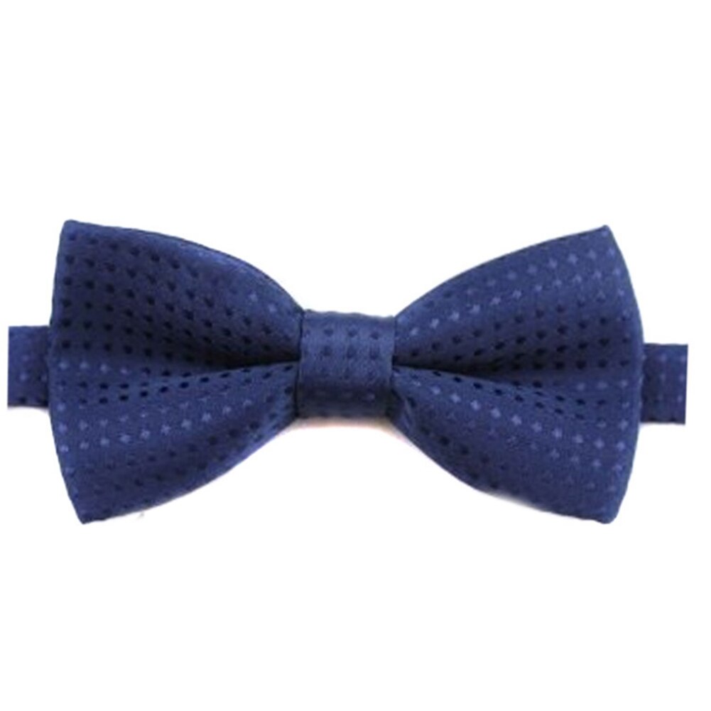 Formal Children's bow tie Polyester solid color Butterfly Wedding Party Dot Necktie Kid Suit Tuxedo Dicky Pet Bow Tie: Blue