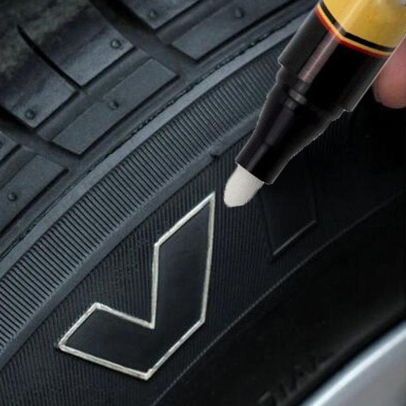 Wit Marker Pen Verf Olie Autobanden Tread Marker Graffiti Verf Waterdichte Marker Permanent Metallic Voor Banden Pen Pen n6J5