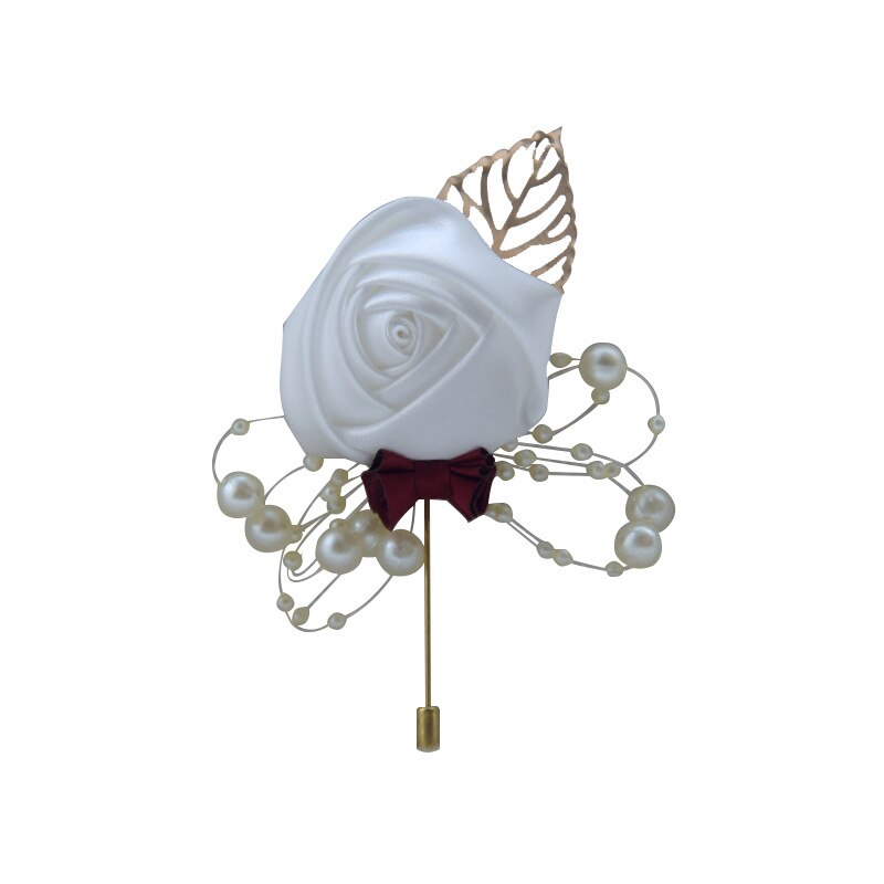 Waterfall Ivory Wedding Flowers Bridal Wedding Bouquets Pink Champagne Bouquet for Brides Artificial Flower Bouquet De Marriage: Brooch