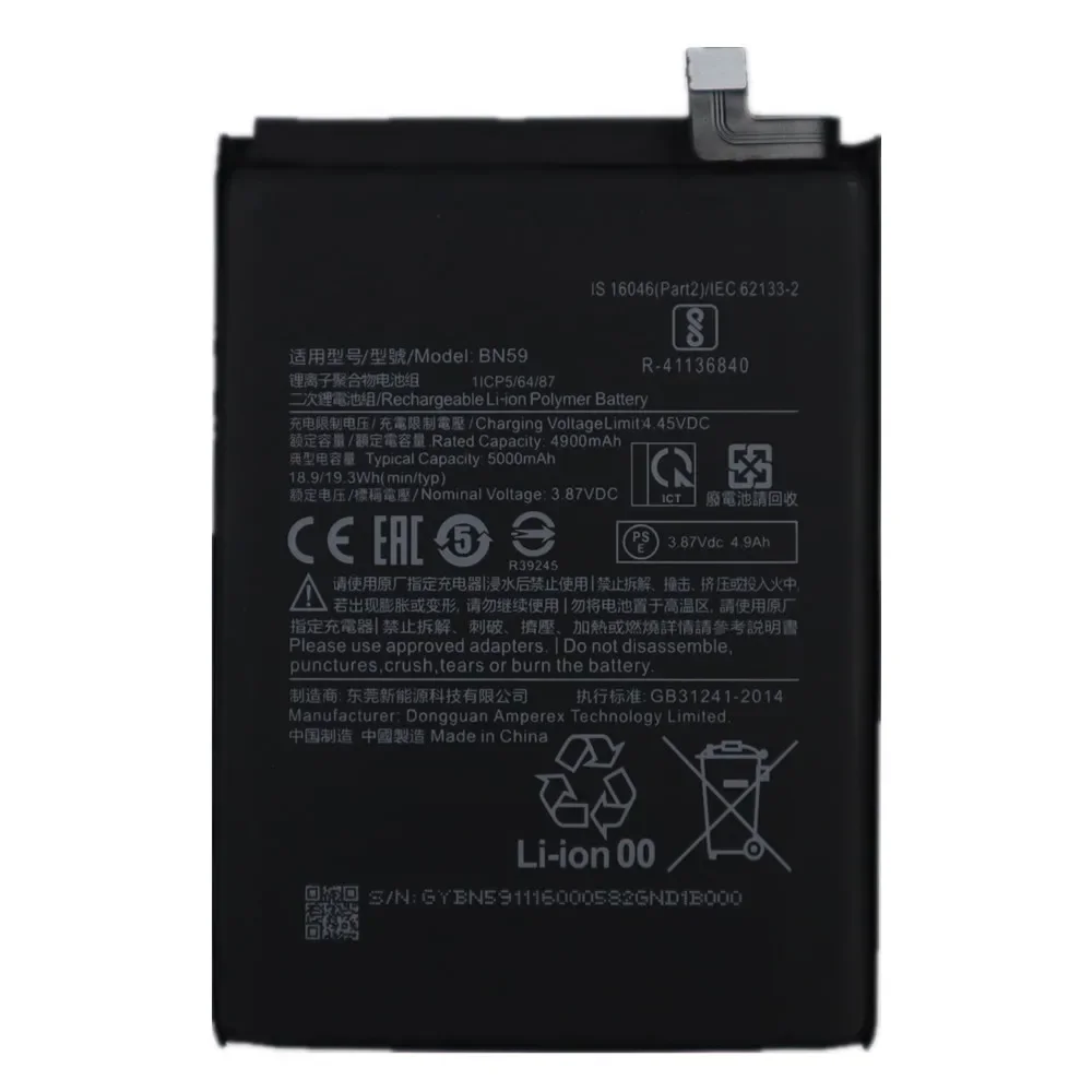 Batería Original BN59 de 2025 años, 5000mAh, para Xiaomi Redmi Note 10 10S, baterías de teléfono, + número de seguimiento