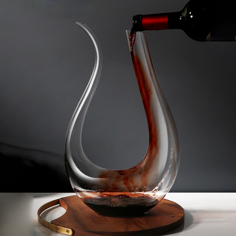 1500ml stora karaff handgjorda kristall rött vin konjak champagne glas karaff flaska kanna pourer luftare för familjen bar