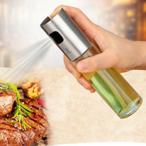 Rvs Olie Pomp Spray Fles Olijf Kan Tool Pot Koken Keuken Roestvrij Portable Keepers