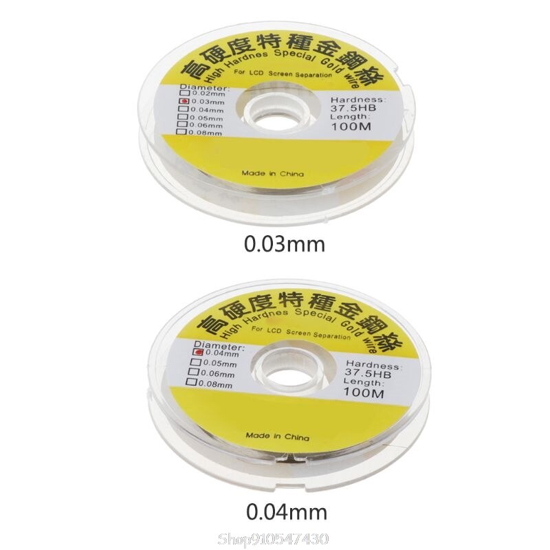 100M Legering Goud Molybdeen Draad Snijden Lijn Lcd Scherm Separator Reparatie N25 20