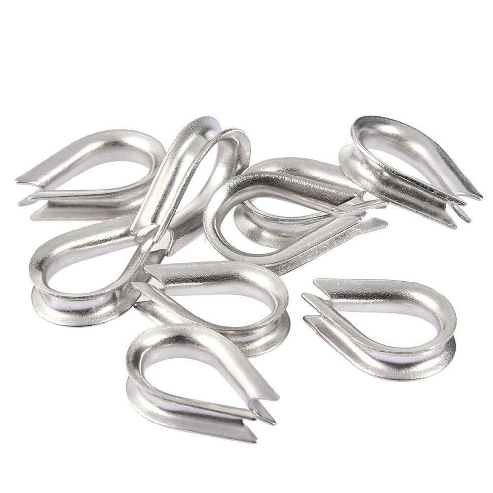 4pcs M12 304 Stainless Steel Wire Rope Cable Thimble for 12mm Wire Rigging