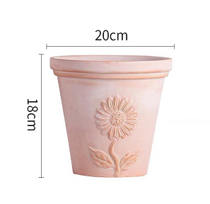 Red Pottery Pot Outdoor Flower Pots Breathable Rose Succulent Plant Planters Garden Supplies: green