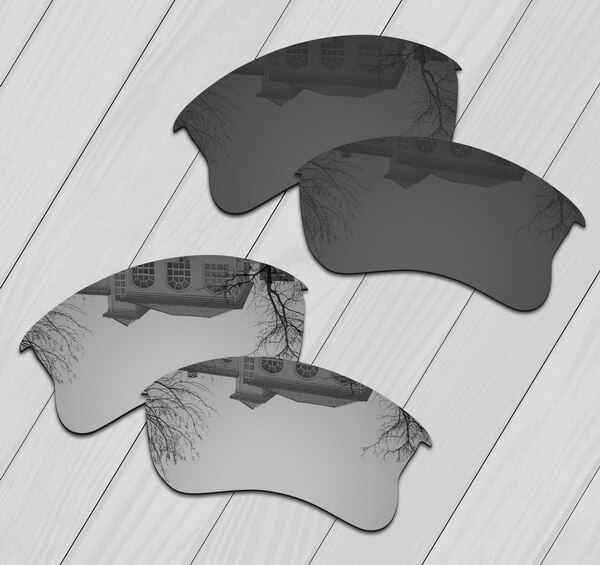 E.o.s Gepolariseerde Verbeterde Vervanging Lenzen Voor Oakley Half Jacket Xlj Zonnebril-Meerdere Keuze: Black-Silver