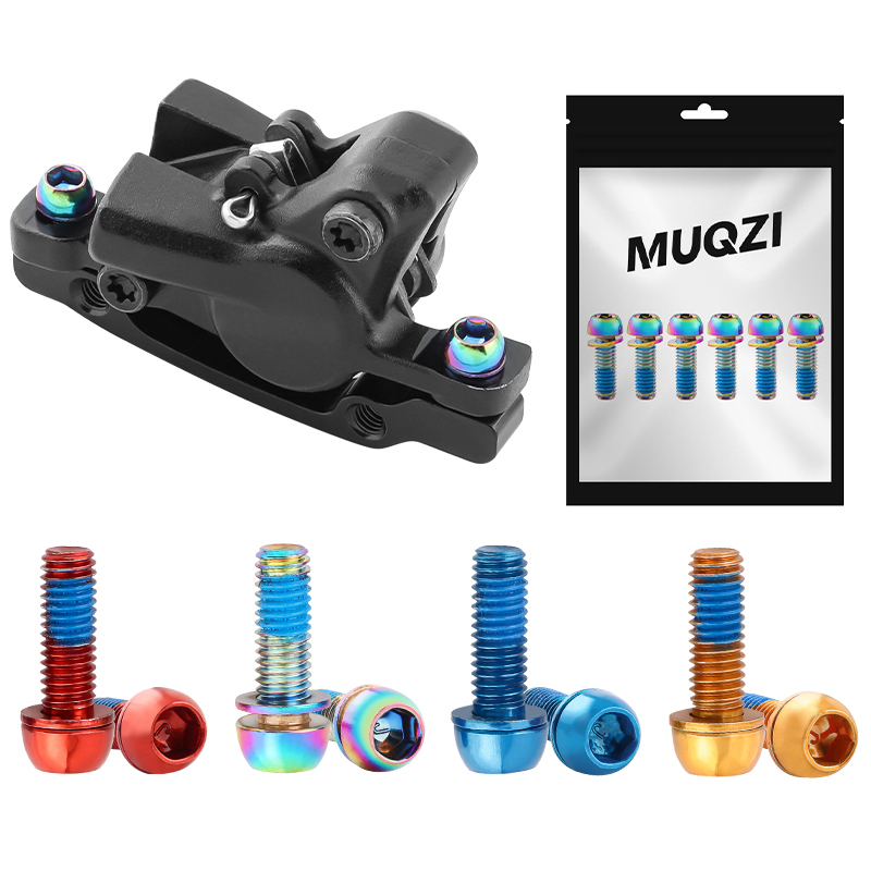 MUQZI 6pcs M6x17mm Disc Brake Caliper Bolts Bike S Grandado muqzi-6pcs-m6x17mm-disc-brake-caliper-bolts-bike-s-grandado