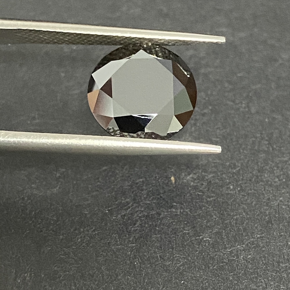 Moissanite Stone 7mm 1.10Carat D Color Synthetic Pure Black Round Shape GRA Certificate Loose Diamond