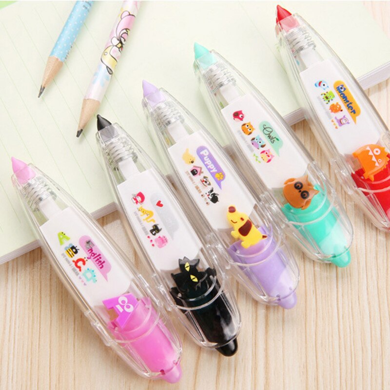 Cartoon Floral Sticker Tape Pen Funny Kids Stationery Notebook Diary Decoration Tapes Label Sticker Paper Decor for Kids 66CY