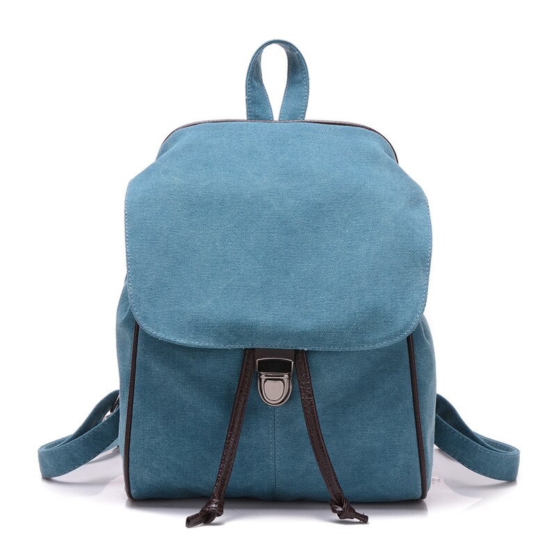 Chuwanglin mulher lona mochila de viagem de alta capacidade mochila portátil mochila da menina saco de escola sacos zdd829: Azul