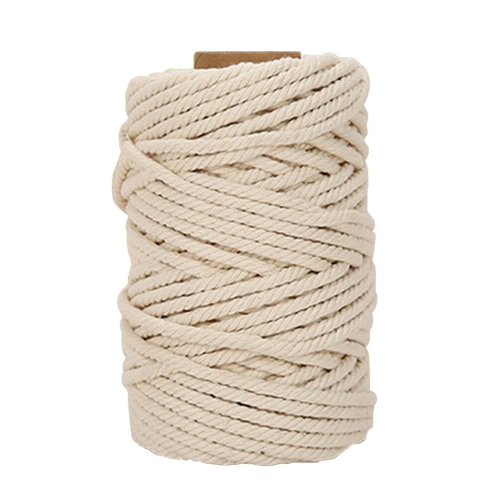 Fabrication de bijoux Textile à la maison suspendus tapisserie macramé chaîne coton corde bricolage artisanat mariage Beige à la main Crochet torsadé: 4mm