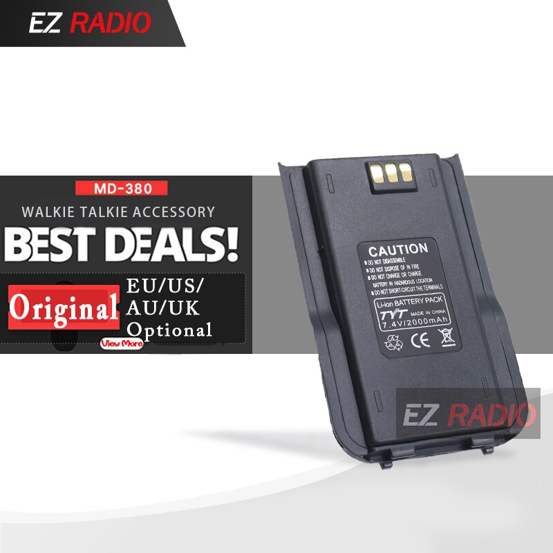 LB-75L Original Li-ion Battery Charger for TYT MD-380 MD-UV380 MD380 Walkie Talkie MD-446 Compatible with RT3 RT3S DMR Radios