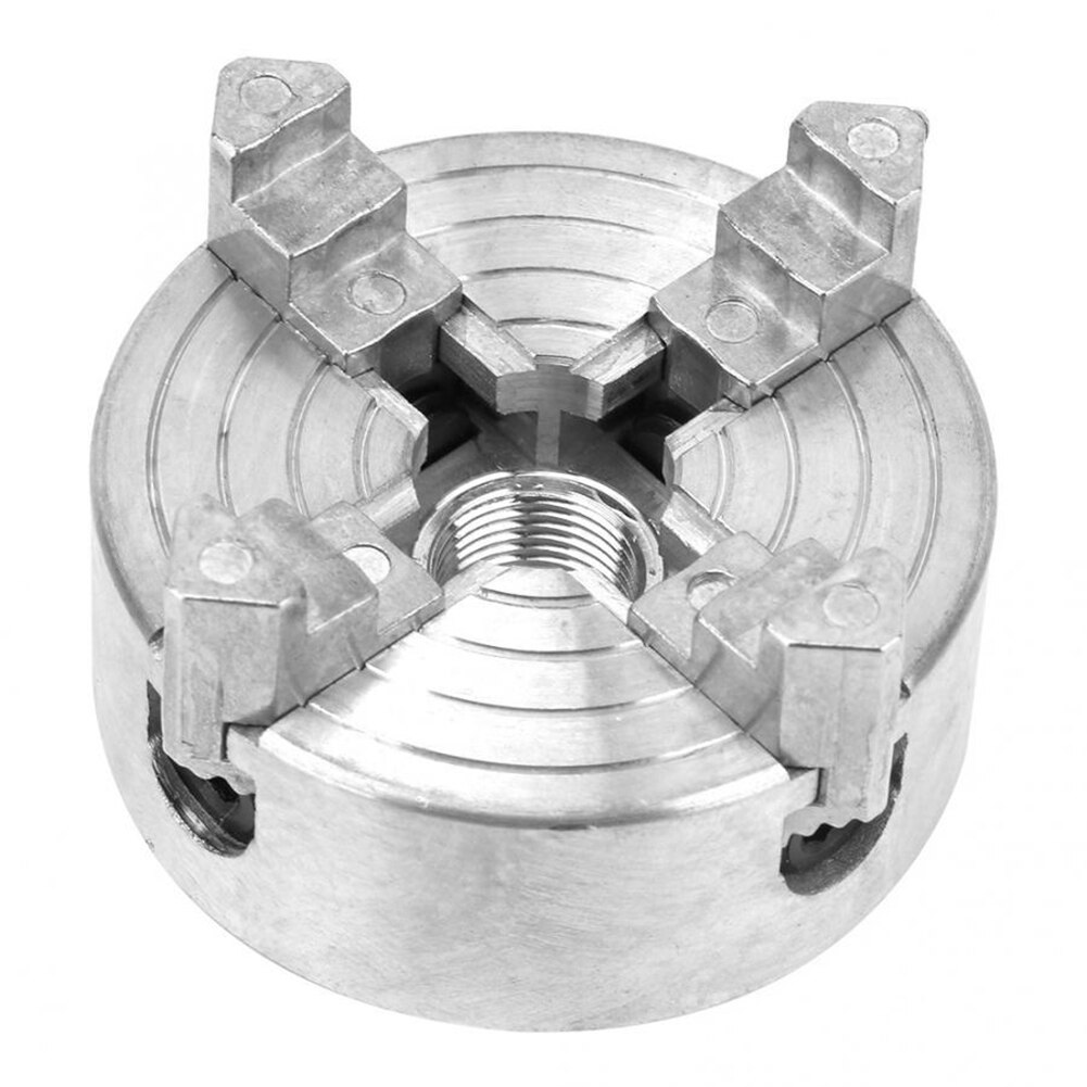 Z011A Lathe Chuck Welding Positioner Turn Table Accessories 4 Jaw Manual Chuck Clamp with Connecting Rod for Clathe Fixture
