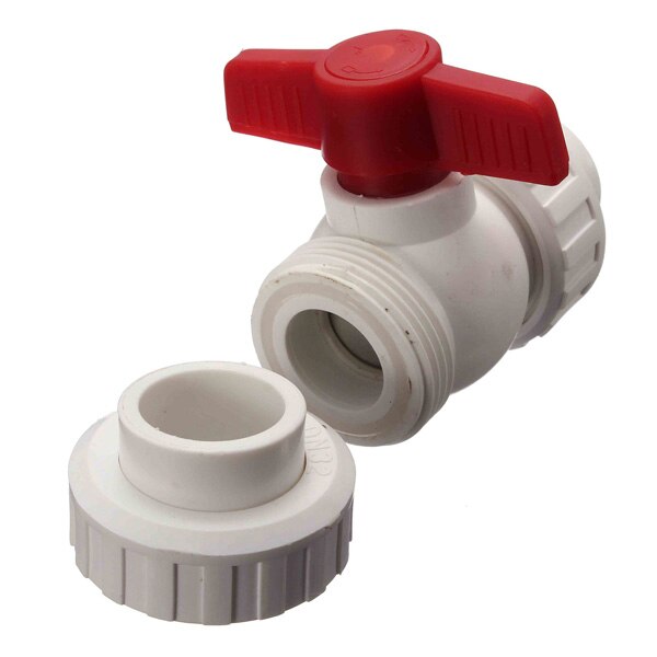1pc 20mm 25mm 32mm PVC Plastic Pipe Ball Valve Union Valve PVC Water Pipe Connector Plumbing Hose Fittings Slip Shut Valve