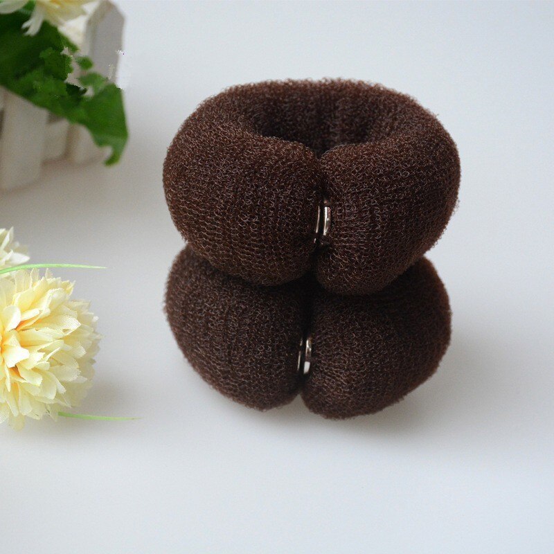Éponge magique en mousse pour faire un chignon pour femmes, 1 pièce, accessoires de coiffure, bricolage,: Coffee