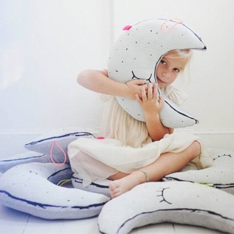 Baby Bett Stoßstange Zimmer Dekor Stern Mond Nacht Baby Schlafen Bettwäsche einstellen eins freundlicher Kissen Krippe Schutz Baby Stoßfänger