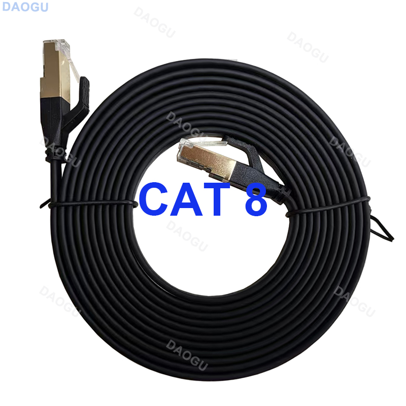 40 Gbit/s Katze8-Ethernet-Kabel RJ 45 10 15 20 Meter Katze 8 2000 MHz Hochgeschwindigkeits-Internet-Flachnetzkabel Weiß 8 m 5 m 3 m 2 m 1 m RJ45: dunkel Grau / 100 MT