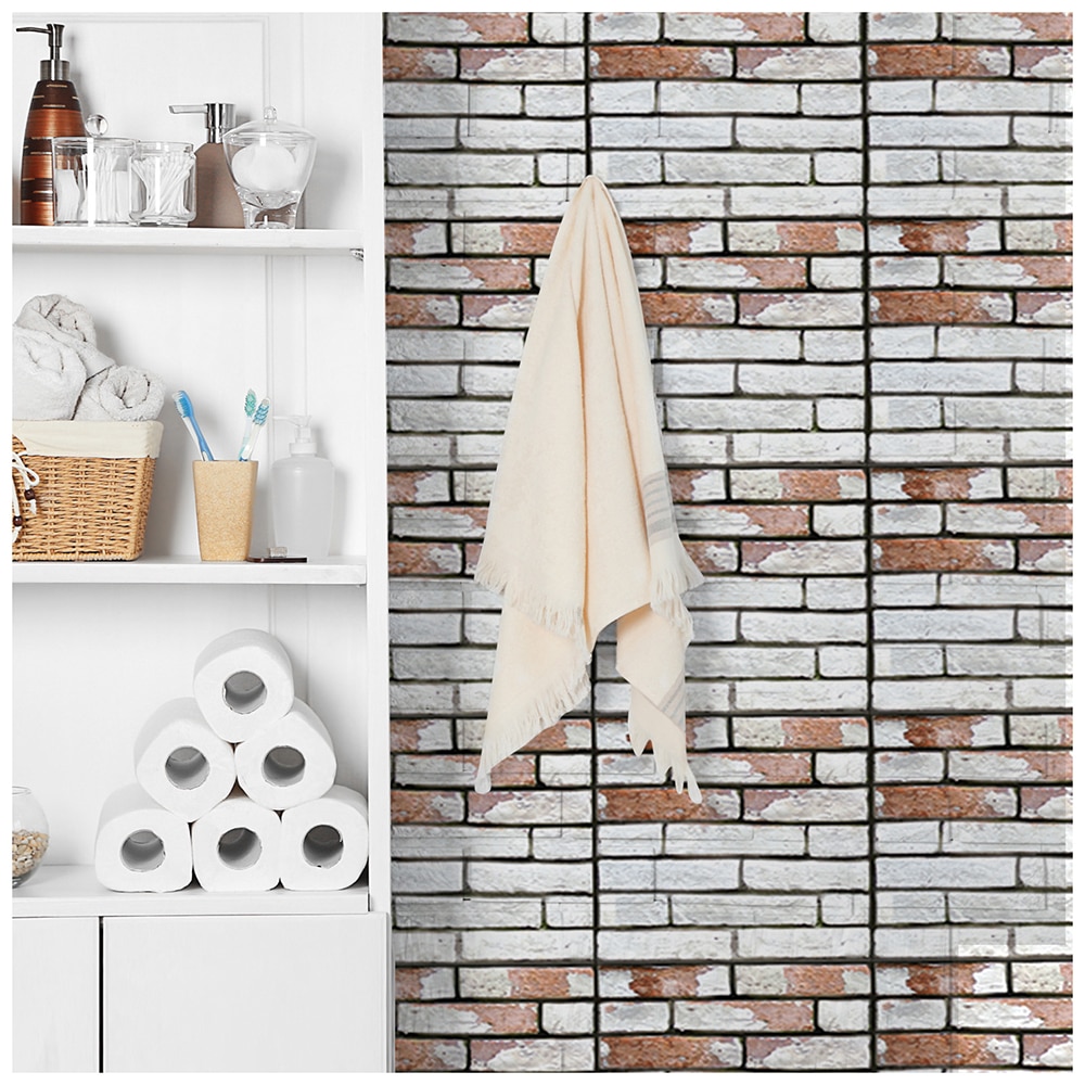 3D Grain Brick Wall Stickers Square Mosaic Stick Tile DIY Arts Crafts Making Home Decoration Material: 3