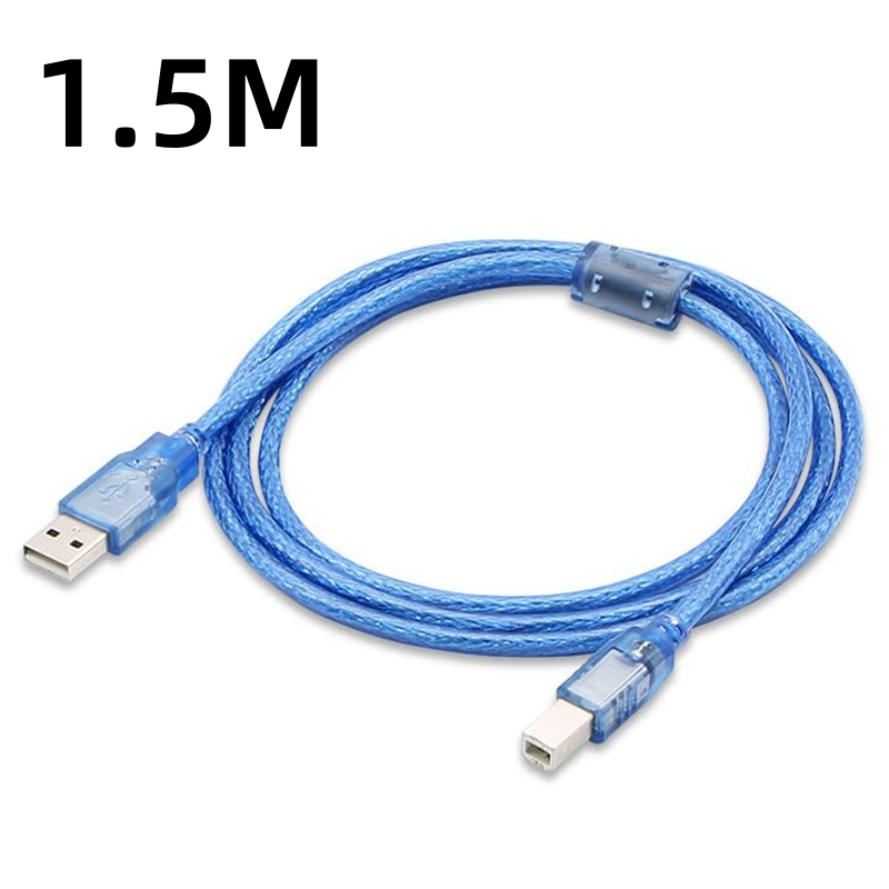 10M 15M USB 2.0 B Cable with Chip High Speed Active Repeater Data Cord 1.5M 3M 5M USB-B Passive Cable for Laptop Printer Scanner: black