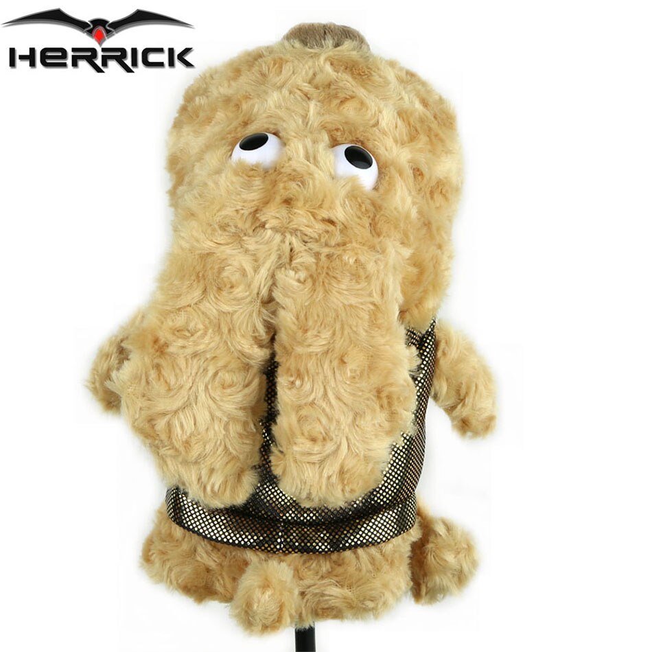 Golf Headcovers Cute Animal Golf fairways Protection covers: Dark Khaki