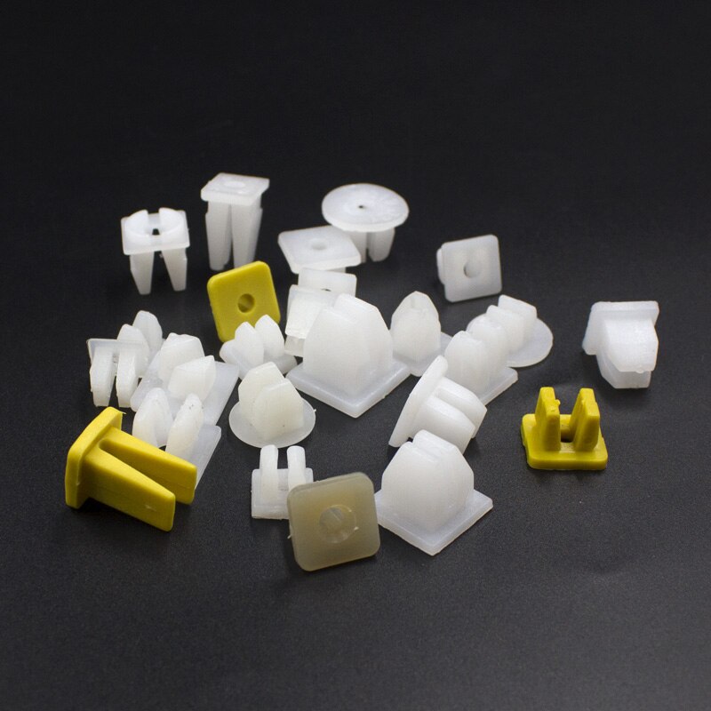 50 Pcs Mix Car Fixed Screw Square Round head Nut Screw Fixed Grommet Clip Plastic Snap In Fastener