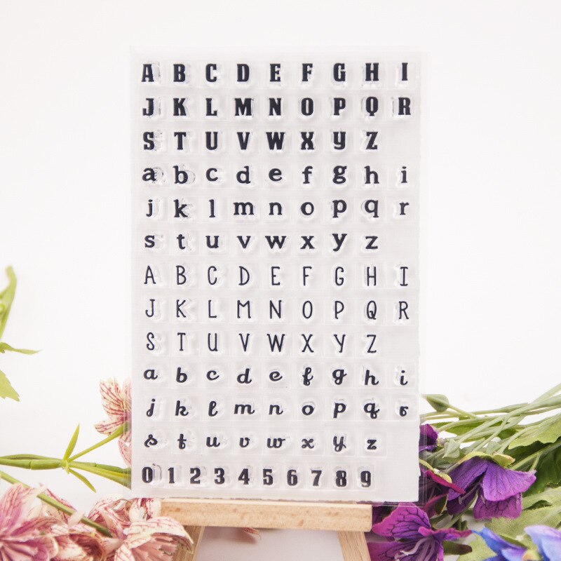 Mini tampons alphabet en Silicone transparent, pour Scrapbooking, Album, bricolage, artisanat, décoration de fond, tampon en caoutchouc