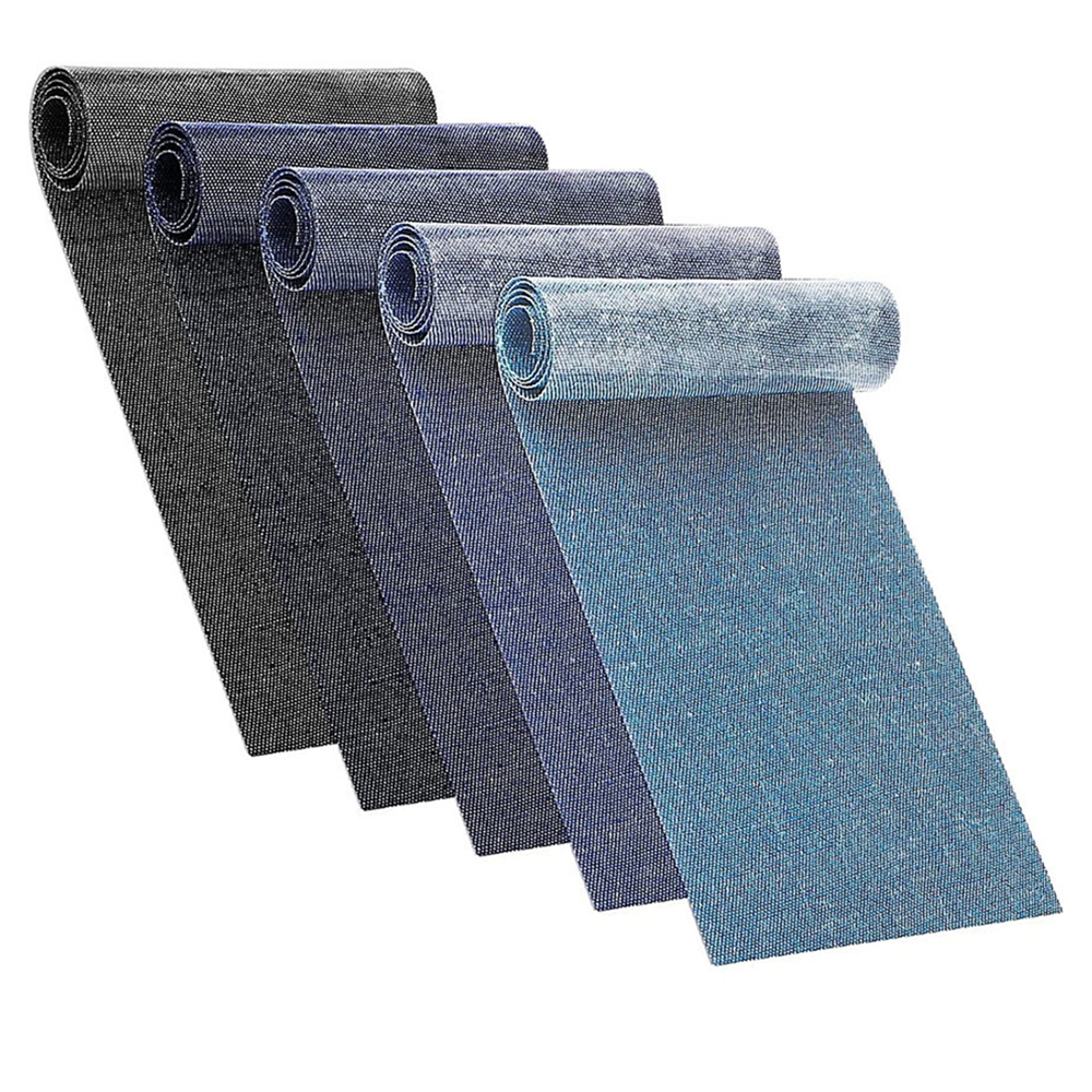 Parches vaqueros de 8cm x 51cm para planchar, parche rectangular negro y azul para decoración de reparación de agujeros para chaqueta de ropa vaquera interior y exterior