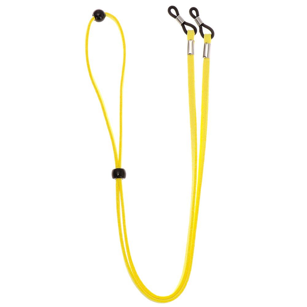 1pc verstelbare, antislip leesbrillen met bevestigingsdraad, anti-verlies gezichtsmaskerkoorden, comfortabele zonnebrilketting: Geel