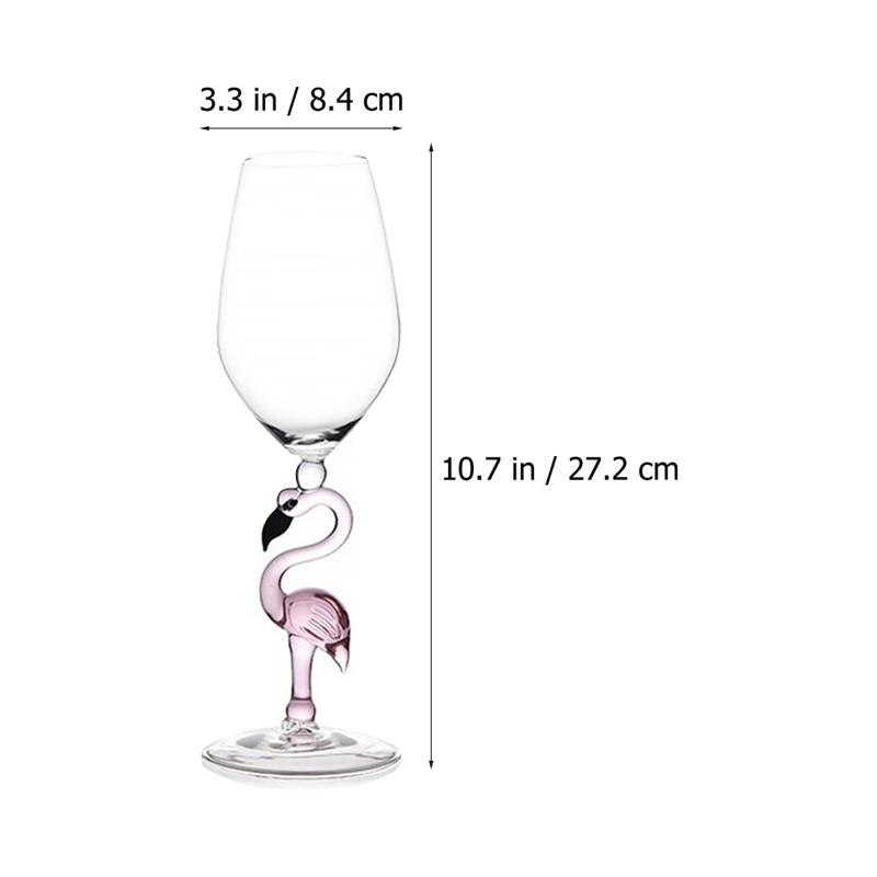 Verre à vin décoratif en forme de flamant rose, 1 pièce, pour la maison, Bar, Restaurant, verre à vin, gobelet en verre de Bordeaux (rose): 500ml