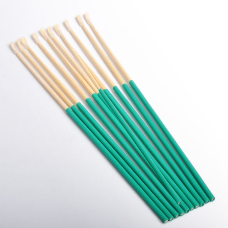 Cuillère pour nettoyeur d'oreille en bois de bambou, avec manche en caoutchouc vert antidérapant, retrait du cérumen, avec couvercle en Silicone souple, soins de santé