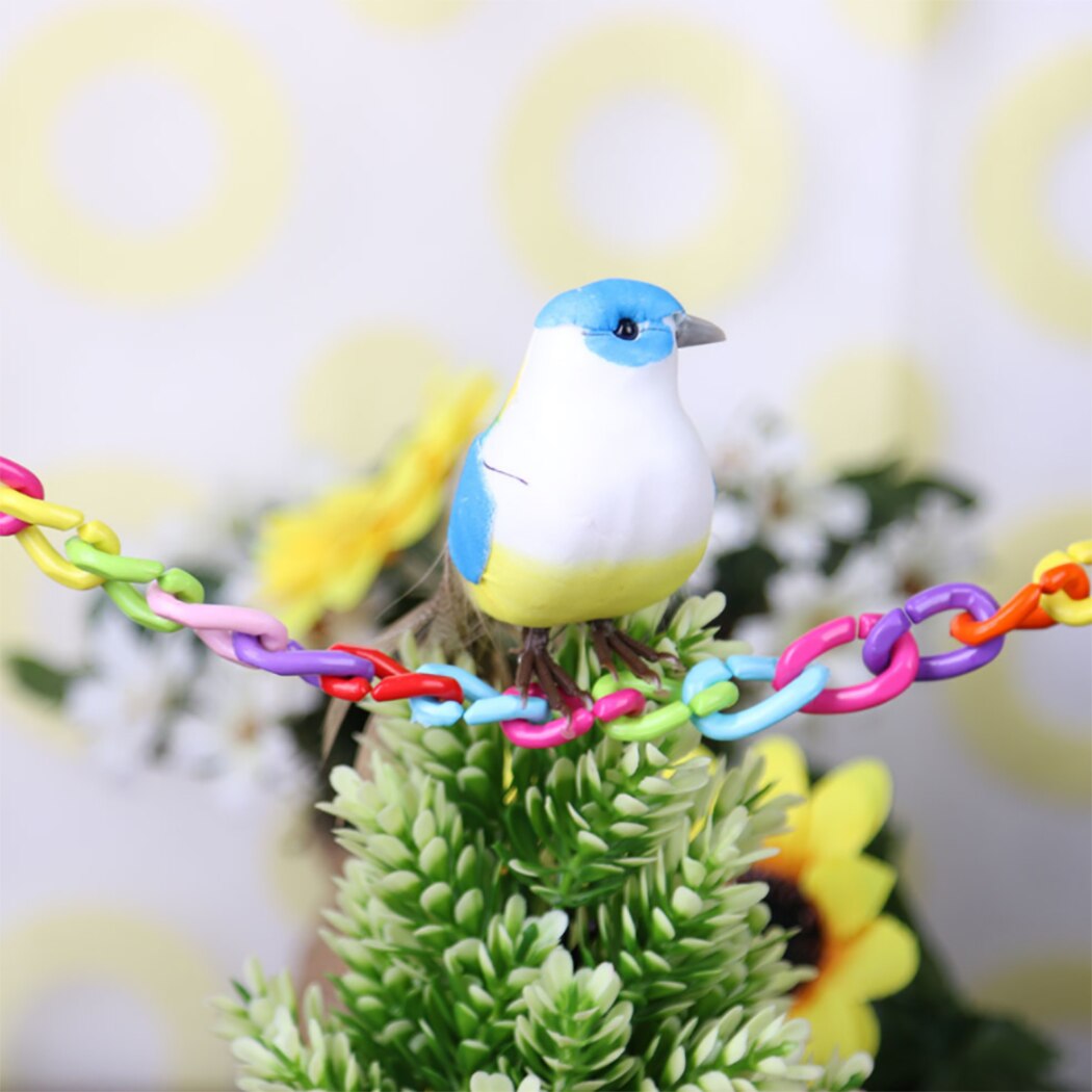 Cadena de plástico para loros, ganchos para morder pájaros, accesorios para jaula de pájaros, 100 unids/set por juego