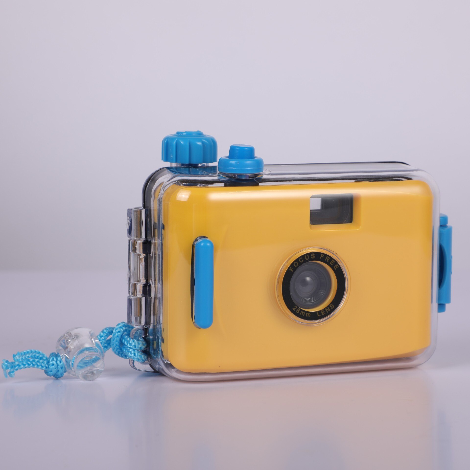 Caméra à Film étanche 35mm, Snorkeling voyage, Mini caméra pour enfants, Film ordinaire 135 F/8 objectif 28mm, vitesse d'obturation 1/100 seconde: Yellow camera