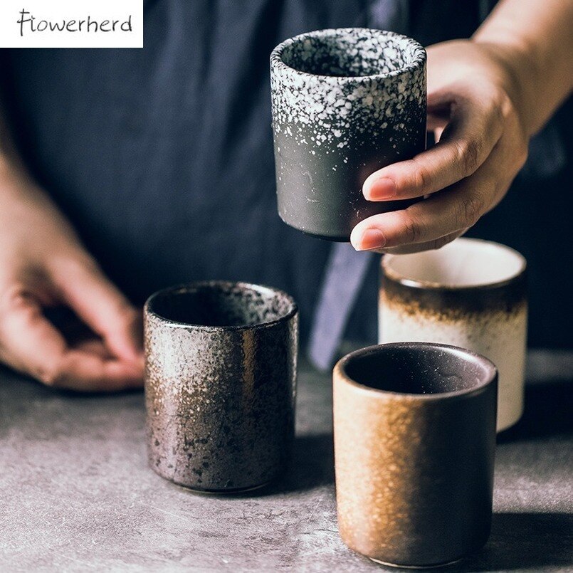 Large Ceramic Tea Cup Teaware Kung Fu Tea Set Cup Japanese Style Tableware Hotel Porcelain Teacup