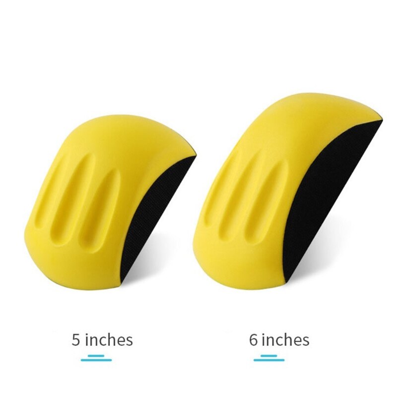Hand Sanding Block 5'' 6'' PU Hand Grinding Block Abrasive Tool for Hook &amp; Loop Sandpaper Sanding Disc Polishing Pad