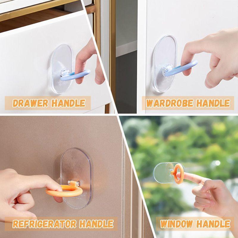 3 Stks/set Ronde Wc Cap Handvat Wc Cover Handvat Zelfklevende Toilet Seat Deksel Houder Anti-Vuile Wc deksel Lifter